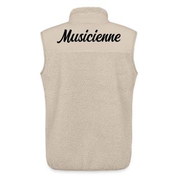 Musician Artist Melody Instrument Passionate - Unisex Sherpa Gilet by Stanley/Stella - beige - Back - AI Model Male 178 light (178cm)