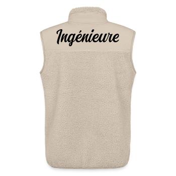 Technischer Konstrukteur Ingenieur Wissenschaftliches Projekt - Unisex Sherpaweste von Stanley/Stella - Beige - Hinten - AI Model Male 178 light (178cm)