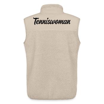 Tenniswoman Pro Raquette Balles Court Sportive - Veste sans manches sherpa unisexe Stanley/Stella - beige - Dos - AI Model Male 178 light (178cm)