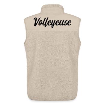Volleyeuse Sportive Ballon Filet Smash Jeu - Veste sans manches sherpa unisexe Stanley/Stella - beige - Dos - AI Model Male 178 light (178cm)