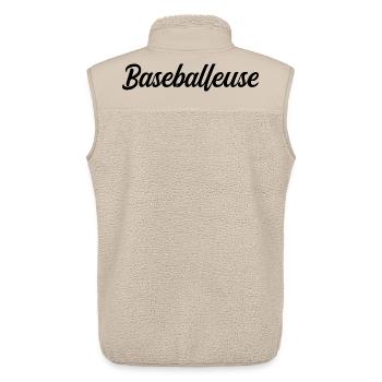 Baseballeuse Sportive Balle Batte Terrain - Veste sans manches sherpa unisexe Stanley/Stella - beige - Dos - AI Model Male 178 light (178cm)
