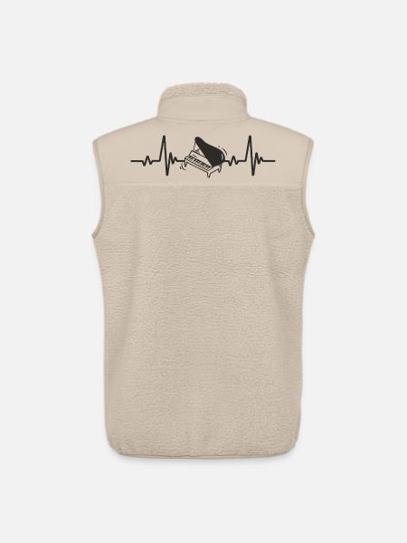 Flügel Klassische Musik-Herzinstrument - Unisex Sherpaweste von Stanley/Stella - Beige