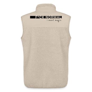 Fuck Normal – I Want Magic - Unisex Sherpa Gilet by Stanley/Stella - beige - Back - AI Model Male 178 light (178cm)