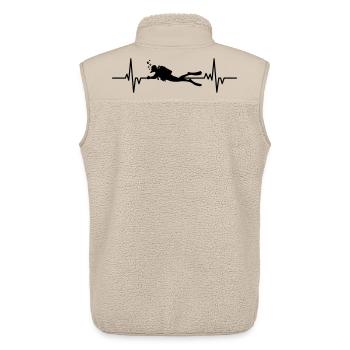 Diver - Heartbeat - Unisex Sherpaweste von Stanley/Stella - Beige - Hinten - AI Model Male 178 light (178cm)