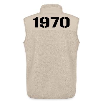 Vintage 1970 - Unisex Sherpa Gilet by Stanley/Stella - beige - Back - AI Model Male 178 light (178cm)