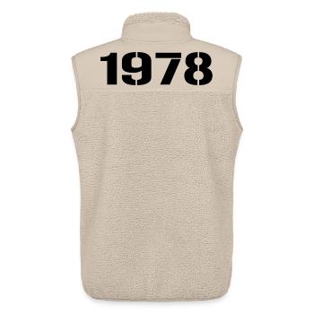 Vintage 1978 - Unisex Sherpa Gilet by Stanley/Stella - beige - Back - AI Model Male 178 light (178cm)