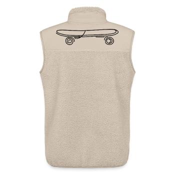 Skateboard - Veste sans manches sherpa unisexe Stanley/Stella - beige - Dos - AI Model Male 178 light (178cm)
