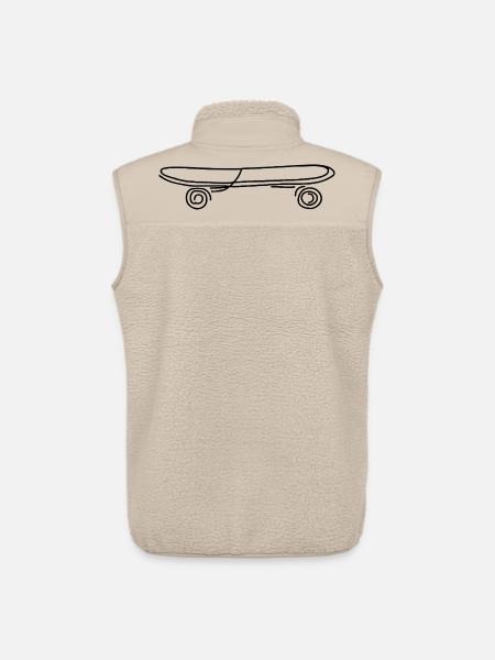 Skateboard - Unisex Sherpa Gilet by Stanley/Stella - beige
