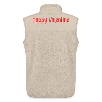 Happy Valentine - Unisex Sherpa Gilet by Stanley/Stella - beige - Back - AI Model Male 178 light (178cm)