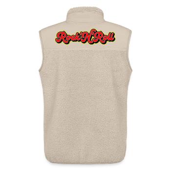 Retro Rock 'n' Roll Typografie - Unisex Sherpaweste von Stanley/Stella - Beige - Hinten - AI Model Male 178 light (178cm)