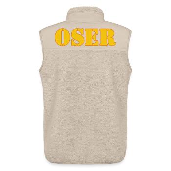 DARE - Unisex Sherpa Gilet by Stanley/Stella - beige - Back - AI Model Male 178 light (178cm)