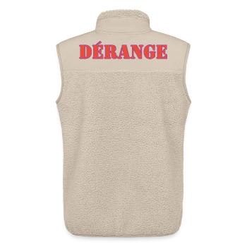 DÉRANGE - Veste sans manches sherpa unisexe Stanley/Stella - beige - Dos - AI Model Male 178 light (178cm)