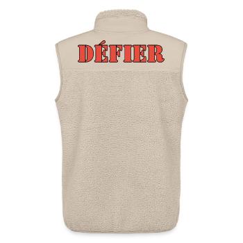 DÉFIER - Veste sans manches sherpa unisexe Stanley/Stella - beige - Dos - AI Model Male 178 light (178cm)