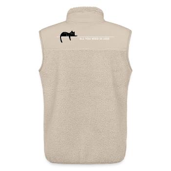 All you need is less – Minimalismus Katze - Unisex Sherpaweste von Stanley/Stella - Beige - Hinten - AI Model Male 178 light (178cm)
