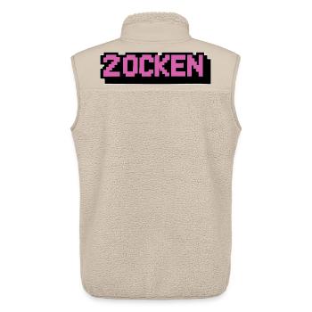 Zocken Gamer Retro Geek Mädchen - Unisex Sherpaweste von Stanley/Stella - Beige - Hinten - AI Model Male 178 light (178cm)