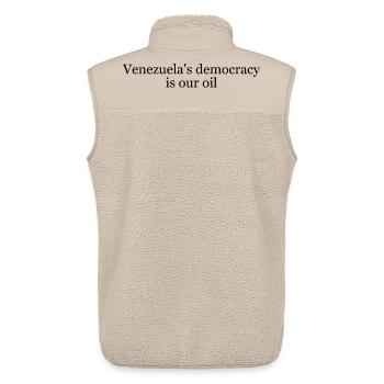 Pétrole du Venezuela - Veste sans manches sherpa unisexe Stanley/Stella - beige - Dos - AI Model Male 178 light (178cm)