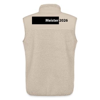 Meister 2026 Meisterschaft - Unisex Sherpaweste von Stanley/Stella - Beige - Hinten - AI Model Male 178 light (178cm)
