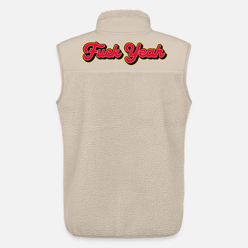 Verdammt ja, 3D Red Script - Unisex Sherpaweste von Stanley/Stella - Beige