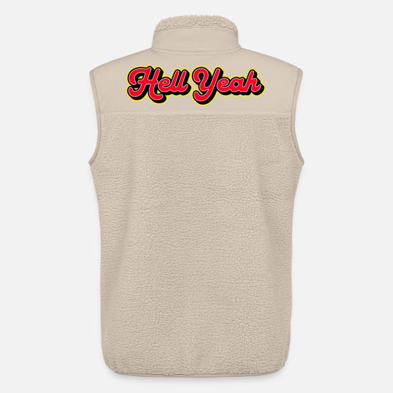 Hell yes 3D Retro Script - Unisex Sherpaweste von Stanley/Stella - Beige