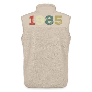 1985 Jahrgang 1985 - Unisex Sherpaweste von Stanley/Stella - Beige - Hinten - AI Model Male 178 light (178cm)