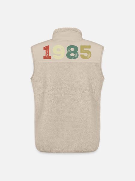 1985 Born in 1985 - Unisex Sherpa Gilet by Stanley/Stella - beige