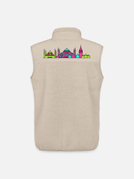 Istanbuler Stadtskyline Hagia Sophia Kunst - Unisex Sherpaweste von Stanley/Stella - Beige
