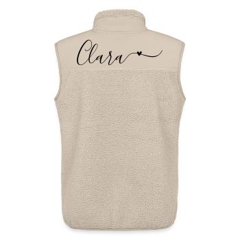 Clara Name Vorname Dekorativ - Unisex Sherpaweste von Stanley/Stella - Beige - Hinten - AI Model Male 178 light (178cm)