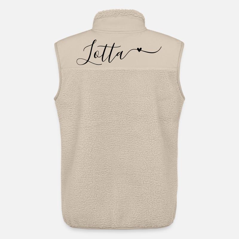 Lotta Name Vorname Dekorativ - Unisex Sherpaweste von Stanley/Stella - Beige