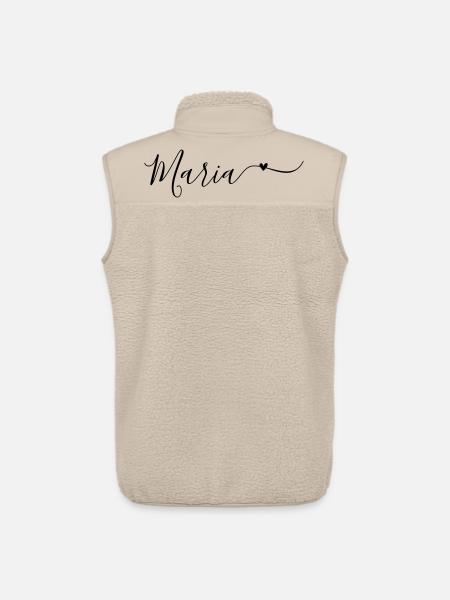 Maria Prénom Décoratif - Veste sans manches sherpa unisexe Stanley/Stella - beige