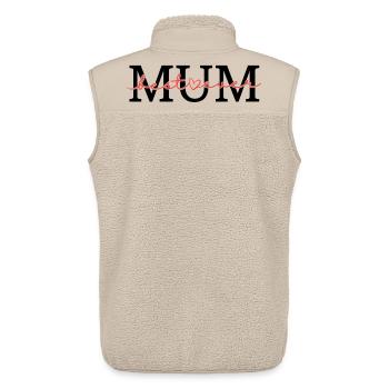 Best mum ever - Unisex Sherpa Gilet by Stanley/Stella - beige - Back - AI Model Male 178 light (178cm)