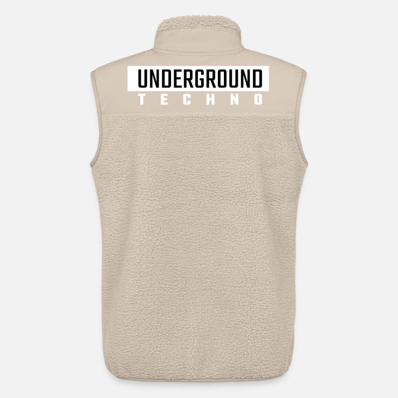 Underground Techno - Veste sans manches sherpa unisexe Stanley/Stella - beige