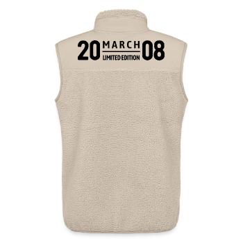 Limited Edition March 2008 Birthday Gift - Unisex Sherpa Gilet by Stanley/Stella - beige - Back - AI Model Male 178 light (178cm)