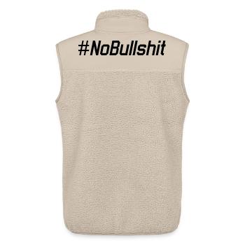 HASHTAG NO BULLSHIT #NoBullshit # No Bullshit - Unisex Sherpaweste von Stanley/Stella - Beige - Hinten - AI Model Male 178 light (178cm)