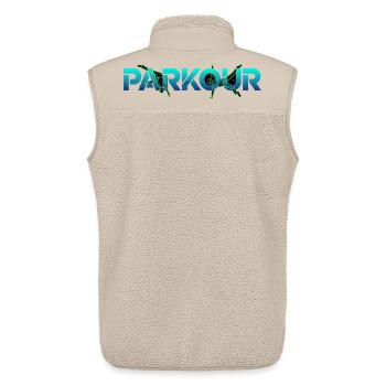 Parkour Freerunning Sport - Unisex Sherpa Gilet by Stanley/Stella - beige - Back - AI Model Male 178 light (178cm)