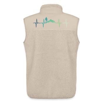 Mountain Heartbeat Hiking - Unisex Sherpa Gilet by Stanley/Stella - beige - Back - AI Model Male 178 light (178cm)