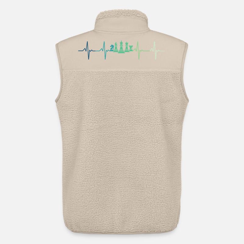 Chess Heartbeat Schachsets - Unisex Sherpaweste von Stanley/Stella - Beige