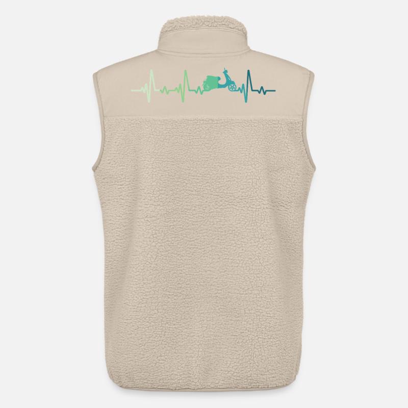 Scooter-Herzschlag-Mopedroller - Unisex Sherpaweste von Stanley/Stella - Beige