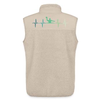 Wasserball Herzschlag Wasserball - Unisex Sherpaweste von Stanley/Stella - Beige - Hinten - AI Model Male 178 light (178cm)