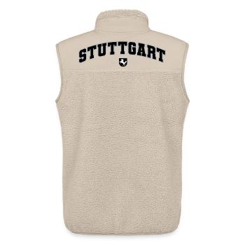 Stuttgart - Unisex Sherpa Gilet by Stanley/Stella - beige - Back - AI Model Male 178 light (178cm)