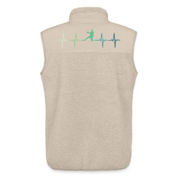 Handball heartbeat handball - Unisex Sherpa Gilet by Stanley/Stella - beige - Back - AI Model Male 178 light (178cm)