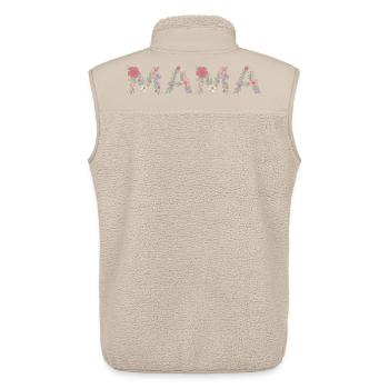 Mama Blumen Floral Schrift Beste Mutter Muttertag - Unisex Sherpaweste von Stanley/Stella - Beige - Hinten - AI Model Male 178 light (178cm)
