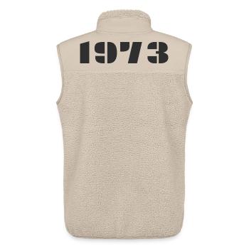 1973 - Unisex Sherpa Gilet by Stanley/Stella - beige - Back - AI Model Male 178 light (178cm)