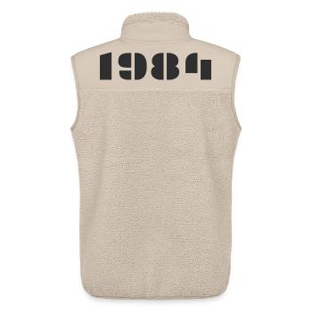 1984 - Unisex Sherpa Gilet by Stanley/Stella - beige - Back - AI Model Male 178 light (178cm)