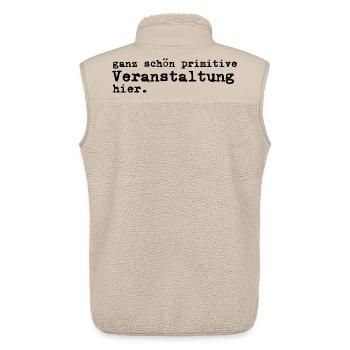 Primitive Veranstaltung T-Shirt - Unisex Sherpaweste von Stanley/Stella - Beige - Hinten - AI Model Male 178 light (178cm)