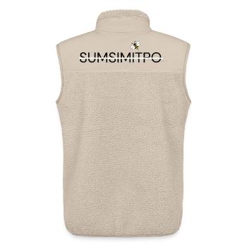 SUMSIMITPO - Unisex Sherpaweste von Stanley/Stella - Beige - Hinten - AI Model Male 178 light (178cm)
