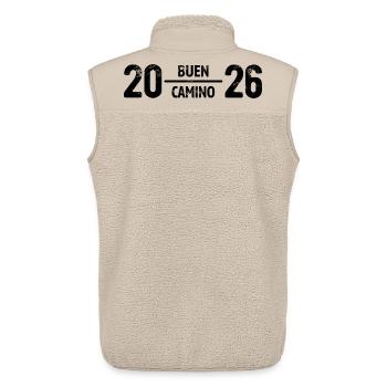 Buen Camino 2026 | Jakobsweg, Pilger, Santiago - Unisex Sherpaweste von Stanley/Stella - Beige - Hinten - AI Model Male 178 light (178cm)
