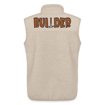 Craftsman Dad Builder - Unisex Sherpa Gilet by Stanley/Stella - beige - Back - AI Model Male 178 light (178cm)