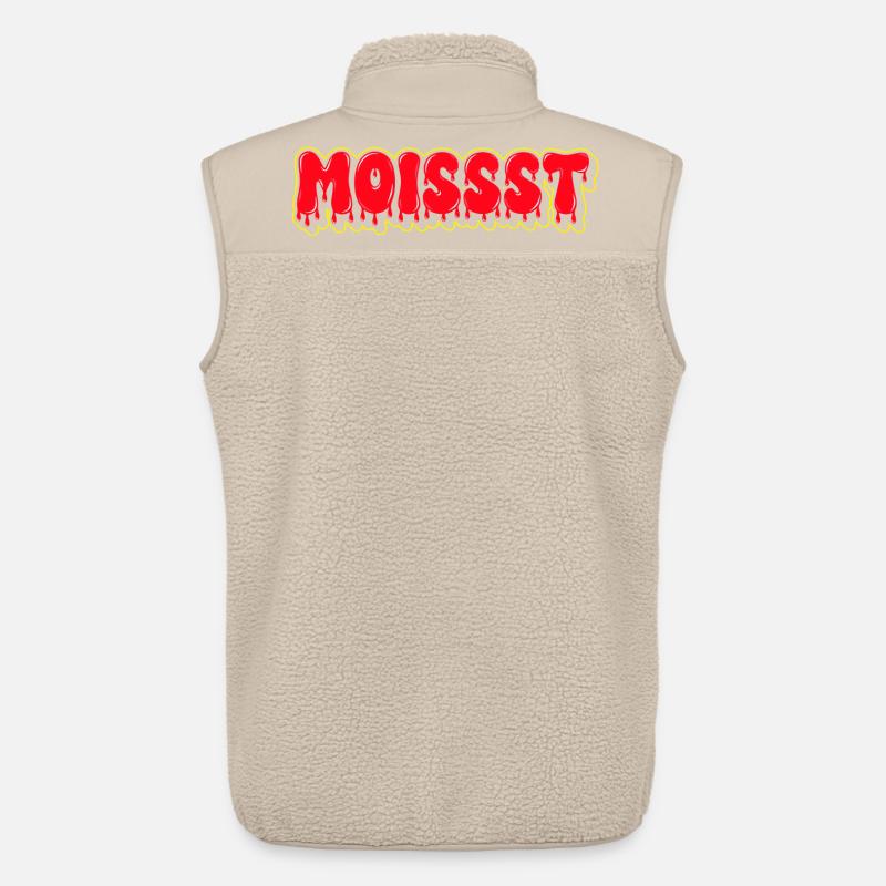 Moist Fat Font Wortzeichen - Unisex Sherpaweste von Stanley/Stella - Beige