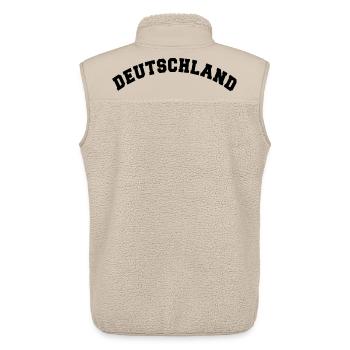 DEUTSCHLAND GERMANY EUROPA DEUTSCHE SPORT FAN - Unisex Sherpaweste von Stanley/Stella - Beige - Hinten - AI Model Male 178 light (178cm)
