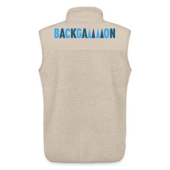 backgammon - Unisex Sherpa Gilet by Stanley/Stella - beige - Back - AI Model Male 178 light (178cm)